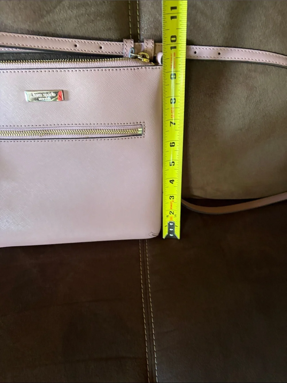 Kate Spade♠️ Mauve Pink Saffiano Crossbody Bag with Gold Hardware